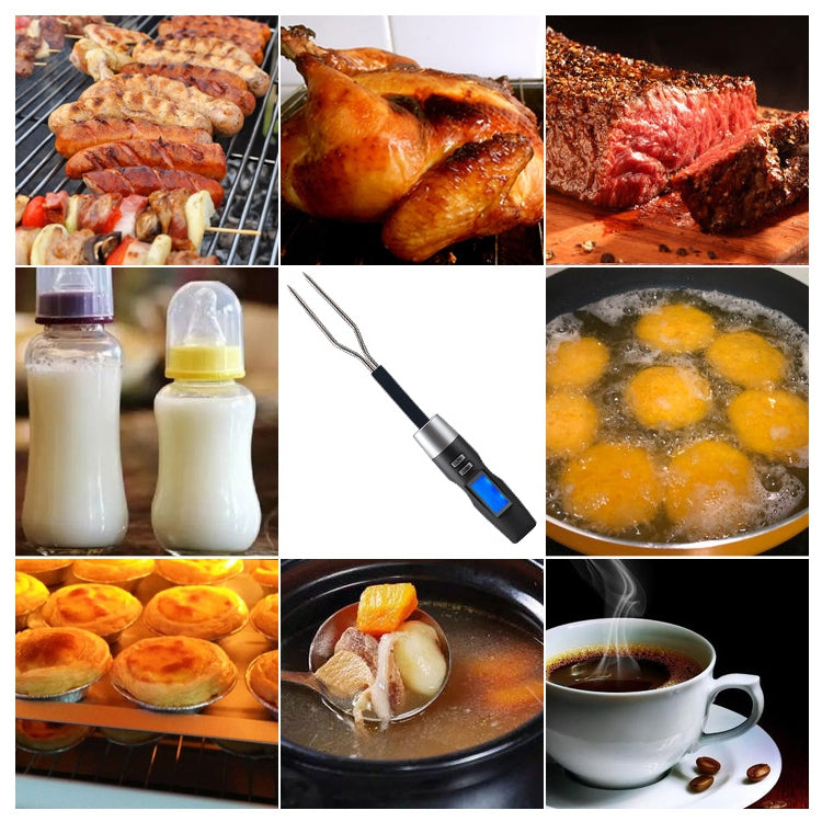 TS-BN60 Kitchen Food Cooking Double Fork Thermometer with Backlight by buy2fix