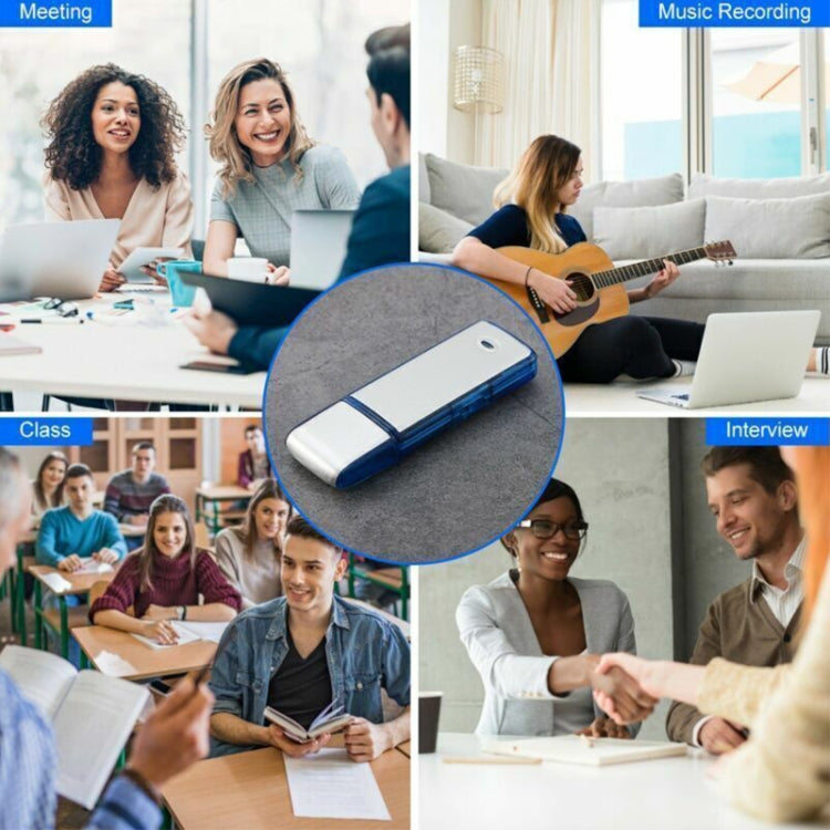 SK858 32GB Rechargeable Portable U-Disk Meeting Voice Recorder (Blue) by buy2fix