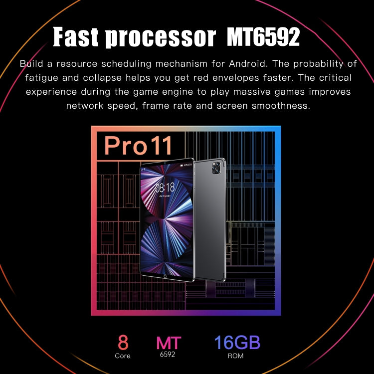 Pro 11 3G Phone Call Tablet PC, 10.1 inch, 2GB+16GB, Android 7.0 MT6592 Octa Core, Support Dual SIM, WiFi, BT, GPS(Blue) - Others by buy2fix | Online Shopping UK | buy2fix