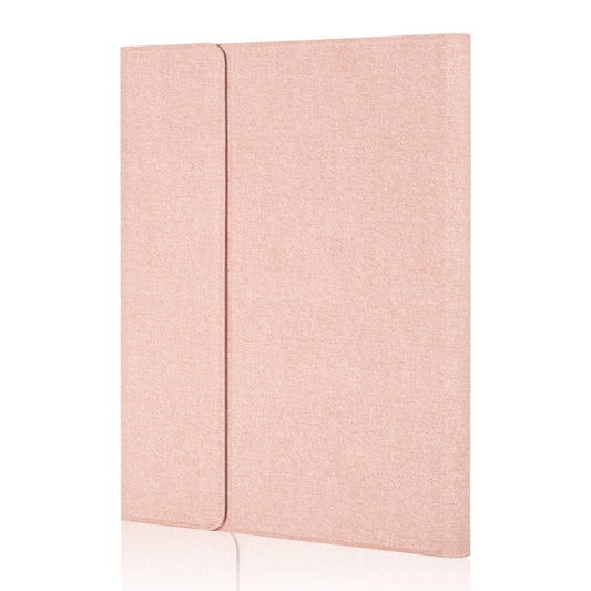 RK109C Detachable Magnetic Plastic Bluetooth Keyboard with Touchpad + Silk Pattern TPU Tablet Case for iPad Air 2020, with Pen Slot & Bracket(Rose Gold) by buy2fix