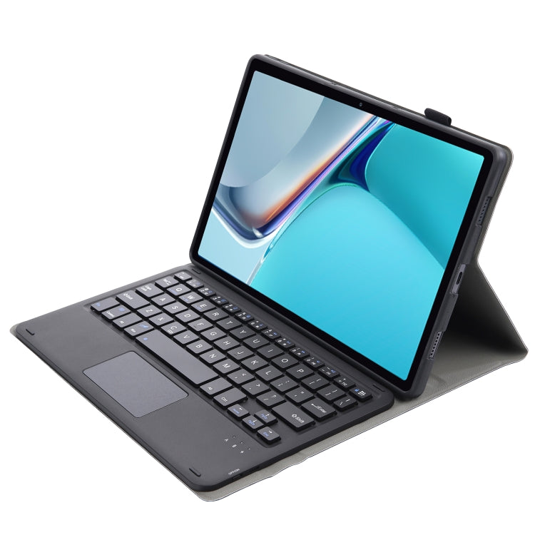 AW11-A Detachable Lambskin Texture Ultra-thin TPU Bluetooth Keyboard Leather Tablet Case with Touchpad & Stand For Huawei MatePad 11 2021(Black) by buy2fix