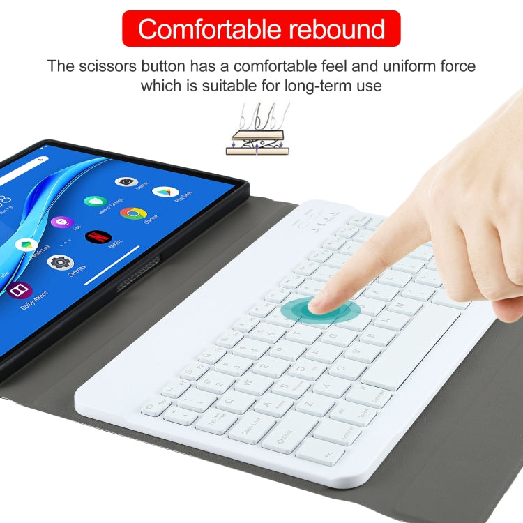 AM10S Detachable Bluetooth Backlight Keyboard Ultrathin Horizontal Flip Leather Tablet Case with Holder for Lenovo M10 Plus 10.3 inch X606F(Rose Gold) by buy2fix