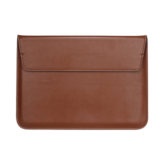 Universal Envelope Style PU Leather Case with Holder for Ultrathin Notebook Tablet PC 13.3 inch, Size: 35x25x1.5cm(Brown) - 13 inch by buy2fix | Online Shopping UK | buy2fix