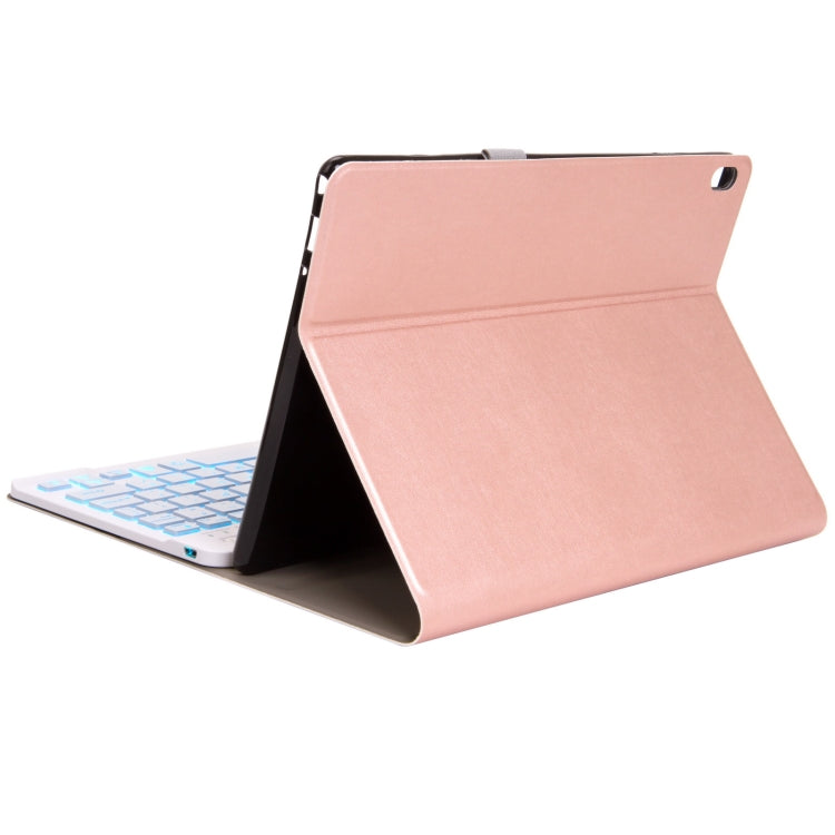 M10 2 in 1 Removable Bluetooth Keyboard + Leather Tablet Case with Holder for Lenovo Tab M10 TB-X505X (Rose Gold) by buy2fix