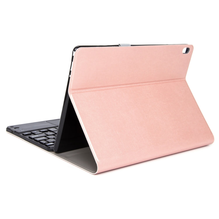 M10-C 2 in 1 Removable Bluetooth Keyboard + Leather Tablet Case with Touchpad & Holder for Lenovo Tab M10 TB-X505X (Rose Gold) by buy2fix