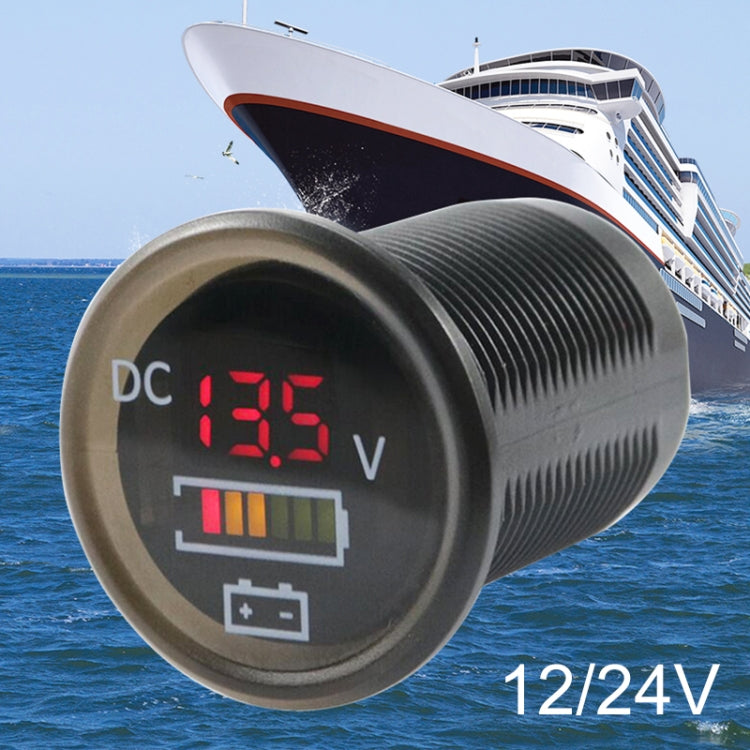 12 / 24V Car / Boat Battery Measurement Meter 5-30V Voltage and Electricity Meter by buy2fix
