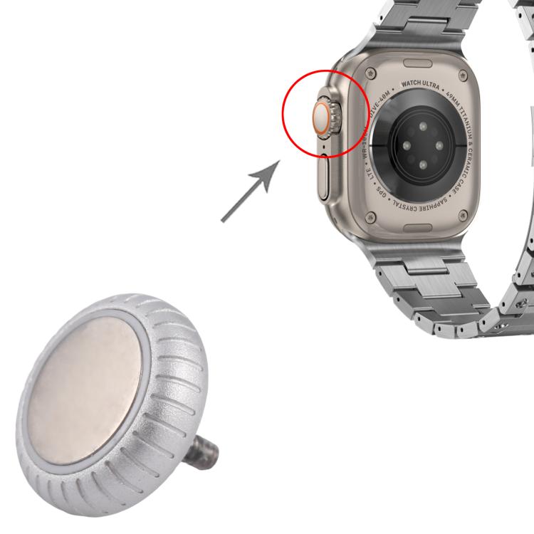 For Apple Watch Series 10 42mm / 46mm Watch Crown Nut Replacement (Silver) - Other Parts by buy2fix | Online Shopping UK | buy2fix