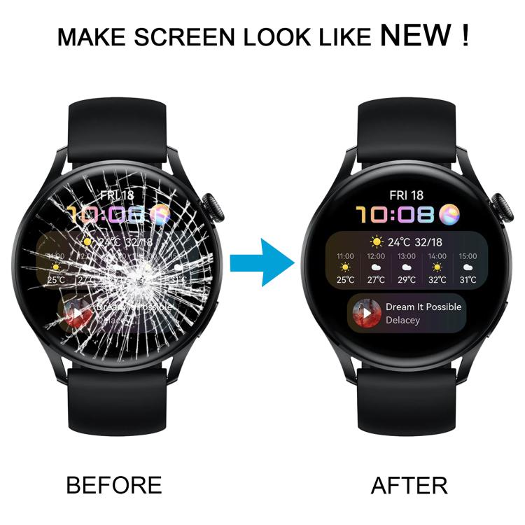 For Huawei Watch 3 GLL-AL00 LCD Screen Digitizer Full Assembly with Frame (Black) - For Huawei by buy2fix | Online Shopping UK | buy2fix