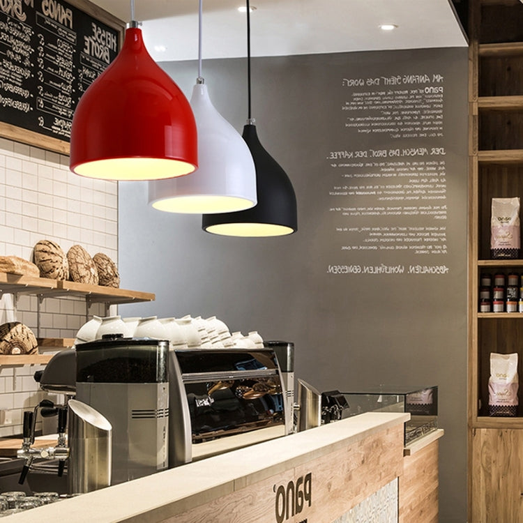 Restaurant Chandelier Simple Modern Single-head Dining Table Lamp Fashion Aisle Living Room Bar (Black) by YWXLight