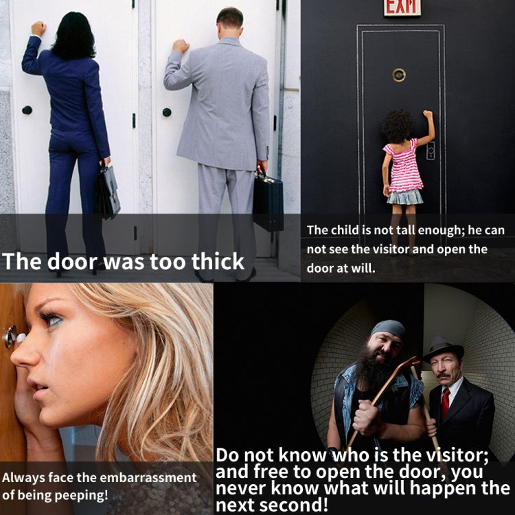 W8-S 2.4 inch Screen 2.0MP Security Camera No Disturb Peephole Viewer, Support TF Card(Silver) by buy2fix