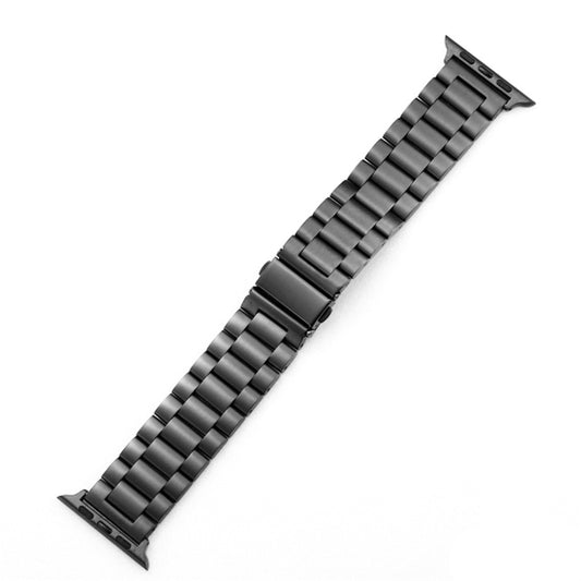 Fold Buckle 3 Beads Stainless Steel Watch Band For Apple Watch Ultra 49mm&Watch Ultra 2 49mm / Series 10 46mm / 9&8&7 45mm / SE 3&SE 2&6&SE&5&4 44mm / 3&2&1 42mm(Grey) by buy2fix