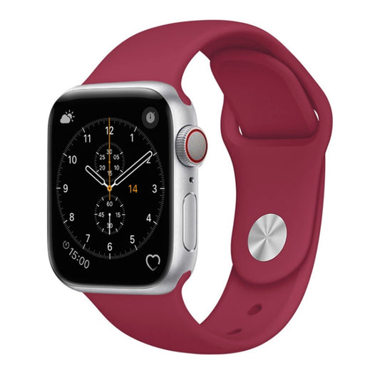 For Apple Watch Series 3 & 2 & 1 38mm Fashion Simple Style Silicone Wrist Watch Band (Red) by buy2fix
