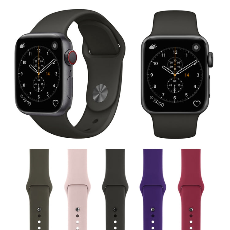For Apple Watch Series 3 & 2 & 1 38mm Fashion Simple Style Silicone Wrist Watch Band (Pink) by buy2fix