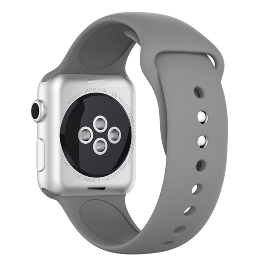 Double Rivets Silicone Watch Band for Apple Watch Series 3 & 2 & 1 38mm(Grey) by buy2fix