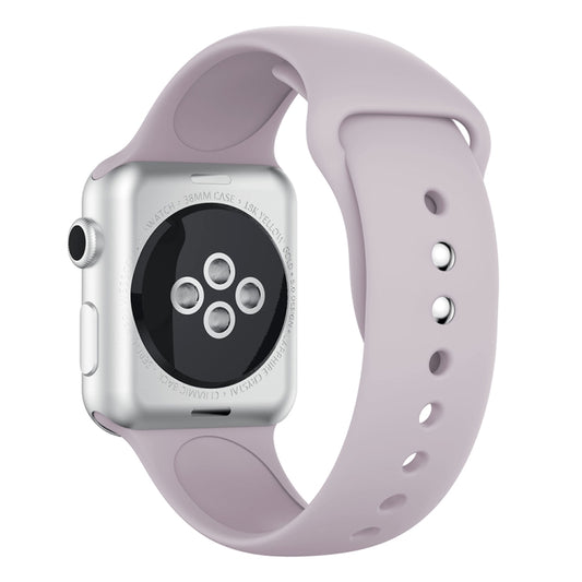 Double Rivets Silicone Watch Band for Apple Watch Series 3 & 2 & 1 38mm(Light Purple) by buy2fix
