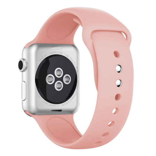 Double Rivets Silicone Watch Band for Apple Watch Series 3 & 2 & 1 38mm(Rose Red) by buy2fix