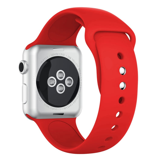 Double Rivets Silicone Watch Band for Apple Watch Series 3 & 2 & 1 38mm(Red) by buy2fix