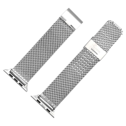 304 Stainless Steel Milanese Watch Band with Connector For Apple Watch Ultra 49mm&Watch Ultra 2 49mm / Series 10 46mm / 9&8&7 45mm / SE 3&SE 2&6&SE&5&4 44mm / 3&2&1 42mm(Silver) by buy2fix
