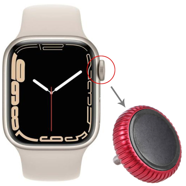 Watch Crown Nut Replacement For Apple Watch Series 7 (GPS) (Red) by buy2fix