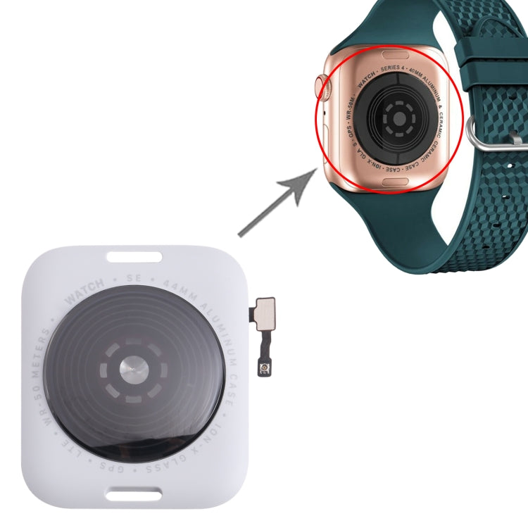For Apple Watch SE 2022 44mm LTE Edition Rear Housing Glass Cover with Cable (Silver) by buy2fix