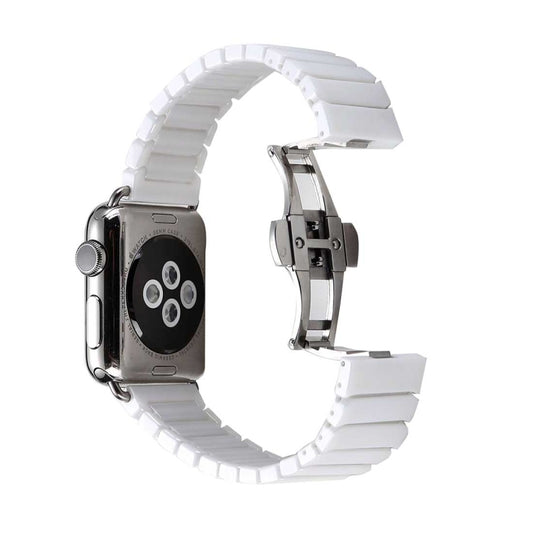 For Apple Watch Series 3 & 2 & 1 38mm Delicate Ceramics Wrist Watch Band(White) by buy2fix