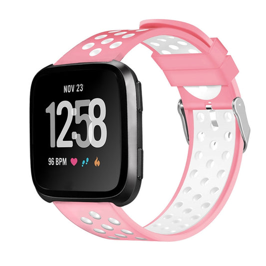 For Fitbit Versa Simple Fashion Silicone Watch Band(Pink) by buy2fix