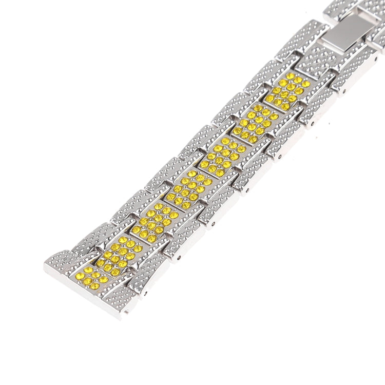 Metal Wrist Strap Watch Band for Samsung Gear S3(Silver Yellow) by buy2fix