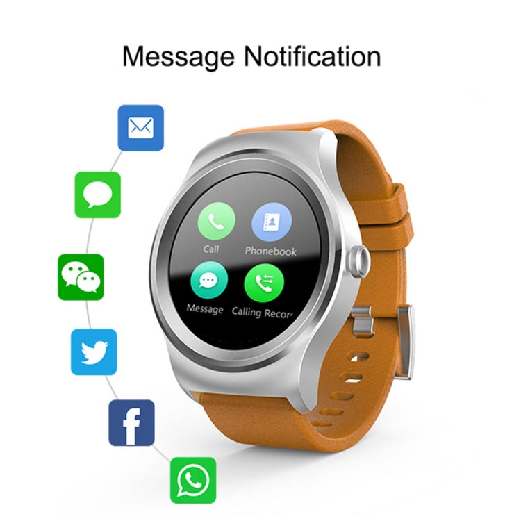 SMA-Round 1.28 inch Color Touch Screen Bluetooth Steel Strap Smart Watch, Waterproof, Support Voice Control / Heart Rate Monitor / Sleep Monitor / Bluetooth Camera, Compatible with Android and iOS System by buy2fix
