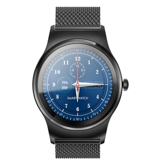 SMA-Round 1.28 inch Color Touch Screen Bluetooth Steel Strap Smart Watch, Waterproof, Support Voice Control / Heart Rate Monitor / Sleep Monitor / Bluetooth Camera, Compatible with Android and iOS System by buy2fix
