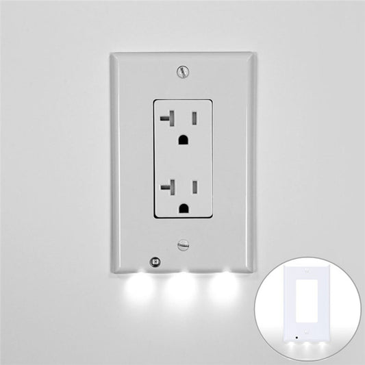 0.5W 110V Night Angel Square Plug Socket Sensor Night Light, White Light Mini Human Body Motion Induction Night Light by buy2fix
