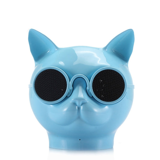 T8 Mini Cat Shape Stereo Wireless Bluetooth Speaker, Support Hands-free / TF Card / FM(Blue) by buy2fix