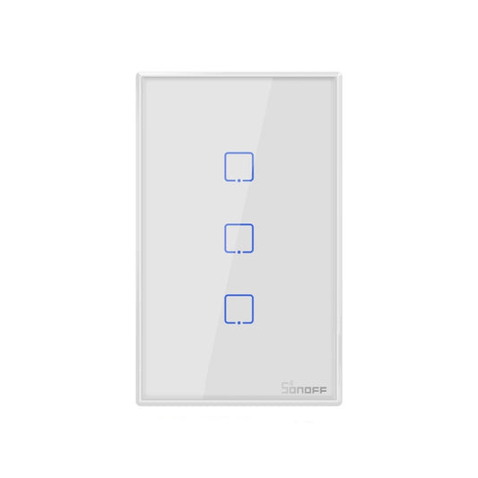 Sonoff T2 Touch 120mm Tempered Glass Panel Wall Switch Smart Home Light Touch Switch, Compatible with Alexa and Google Home, AC 100V-240V, US Plug by buy2fix