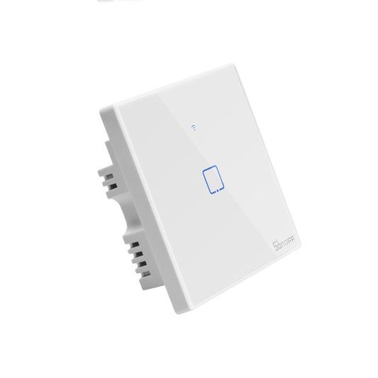 Sonoff T2 Touch 86mm Tempered Glass Panel Wall Switch Smart Home Light Touch Switch, Compatible with Alexa and Google Home, AC 100V-240V, UK Plug by buy2fix