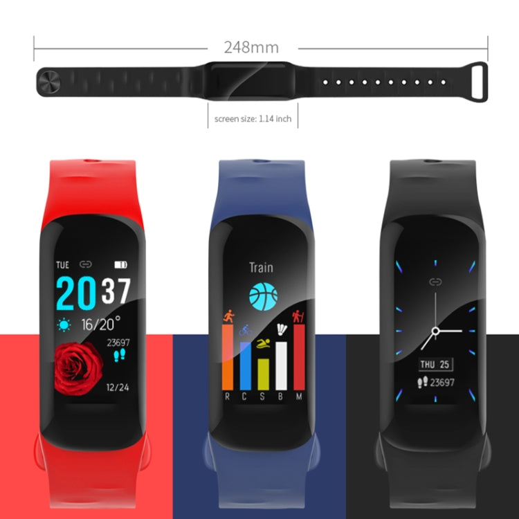 H29 1.14 inches IPS Color Screen Smart Bracelet IP67 Waterproof, Support Step Counting / Call Reminder / Heart Rate Monitoring / Sleep Monitoring (Blue) by buy2fix