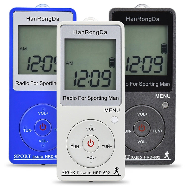 HRD-602 Digital Display FM AM Mini Sports Radio with Step Counting Function (Blue) by buy2fix