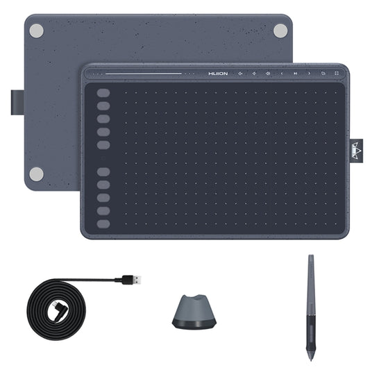 HUION HS611 5080 LPI Touch Strip Art Drawing Tablet for Fun, with Battery-free Pen & Pen Holder (Grey) by HUION