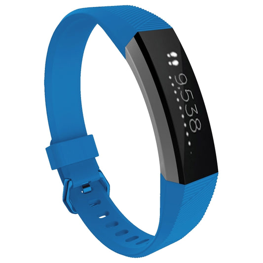 Solid Color Silicone Watch Band for FITBIT Alta / HR, Size: L(Flag Blue) by buy2fix