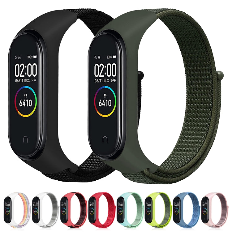 Smart Watch Nylon Woven Watch Band for Xiaomi Mi Band 3 / 4(Army Green) by buy2fix