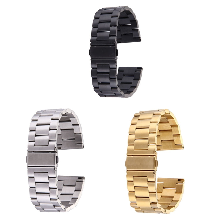 For Fitbit Blaze Smart Watch Butterfly Buckle 3 Beads Stainless Steel Watchband(Gold) by buy2fix