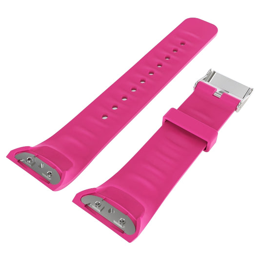 Solid Color Leather Watch Band for Galaxy Gear Fit2 R360 (Rose Red) by buy2fix
