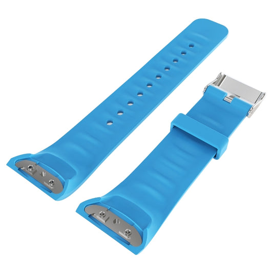 Solid Color Leather Watch Band for Galaxy Gear Fit2 R360 (Sky Blue) by buy2fix