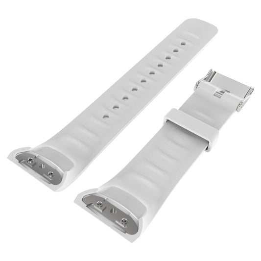 Solid Color Leather Watch Band for Galaxy Gear Fit2 R360 (White) by buy2fix