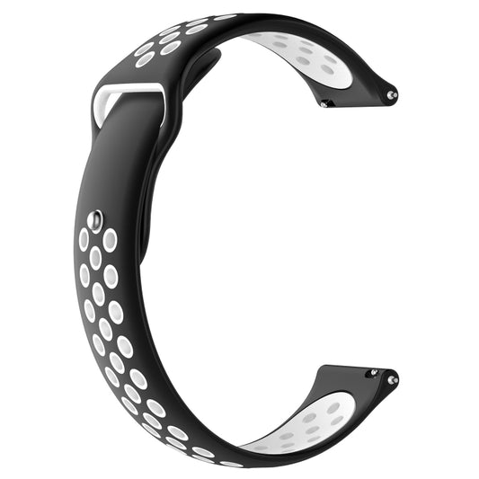 Double Color Watch Band for Galaxy Watch 46mm(Black White) by buy2fix