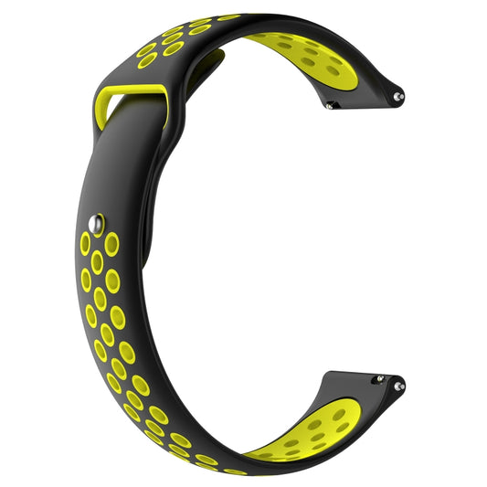 Double Color Watch Band for Galaxy Watch 46mm(Black Yellow) by buy2fix