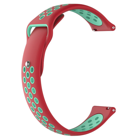 Double Color Watch Band for Galaxy Watch 46mm(Green+Red) by buy2fix