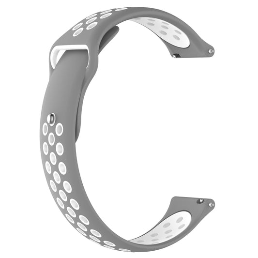 Double Color Watch Band for Galaxy Watch 46mm(Grey White) by buy2fix