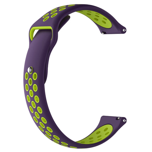 Double Color Watch Band for Galaxy Watch 46mm(Purple + Mint Green) by buy2fix