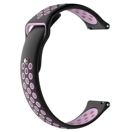 Double Color Watch Band for Galaxy Watch 46mm(Black Pink) by buy2fix