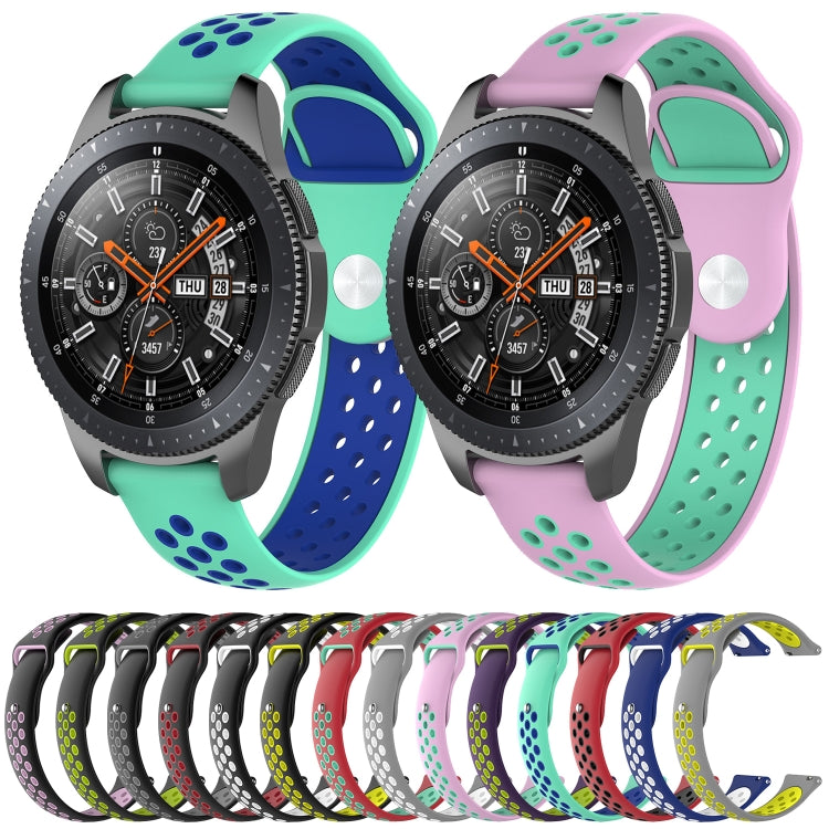 Double Color Watch Band for Galaxy Watch 46mm(Black White) by buy2fix