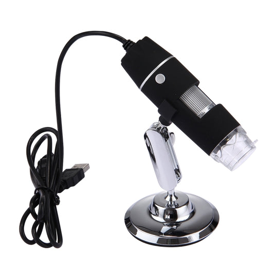1000X Magnifier 0.3MP Image Sensor USB Digital Microscope with 8 LED & Professional Stand(Black) by buy2fix